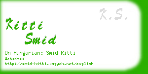 kitti smid business card